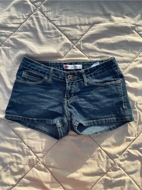 Levi’s lowrise denim micro shorts